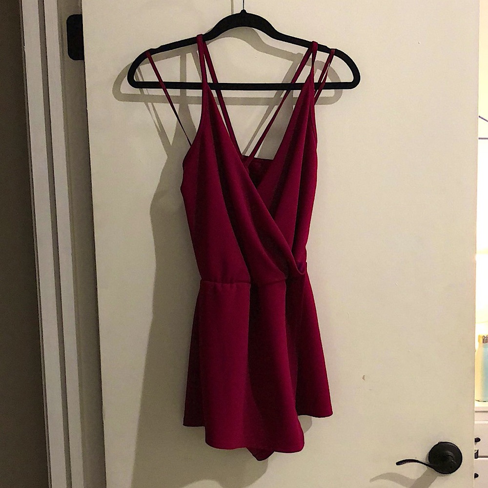 NWT magenta romper, size S